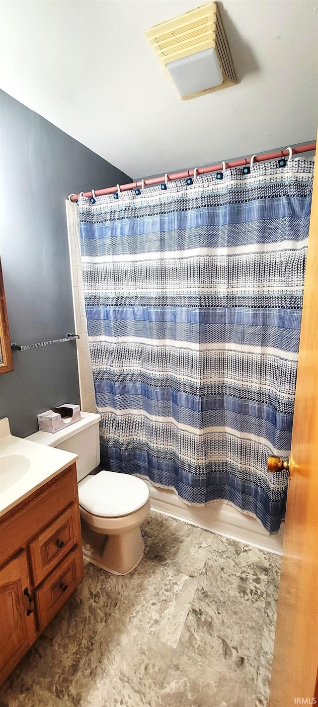 113 N Beechwood St, Warsaw, IN 46582 - full bathroom featuring vanity and a shower with shower curtain
