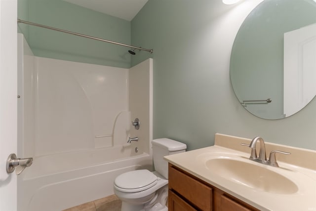 7655 Briar Ct, Newburgh, IN 47630 - bathroom featuring vanity, shower / bathtub combination, and tile patterned floors