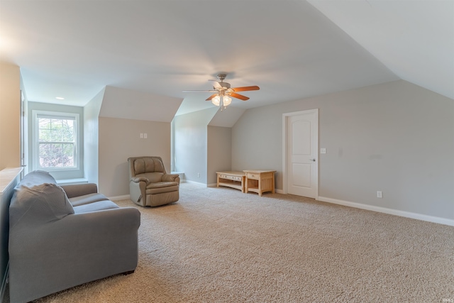 7655 Briar Ct, Newburgh, IN 47630 - bonus room with lofted ceiling, ceiling fan, and carpet flooring