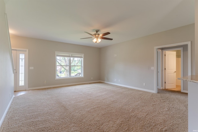 7655 Briar Ct, Newburgh, IN 47630 - empty room with light colored carpet and ceiling fan