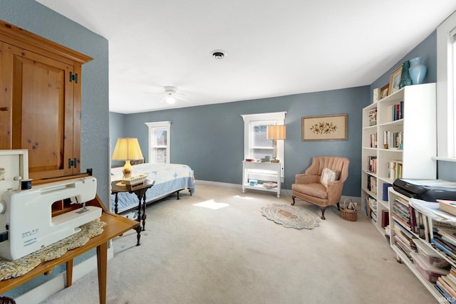 17612 State Road 37, Harlan, IN 46743 - bedroom with light colored carpet and ceiling fan