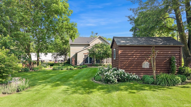 17612 State Road 37, Harlan, IN 46743 - view of green lawn featuring a shed