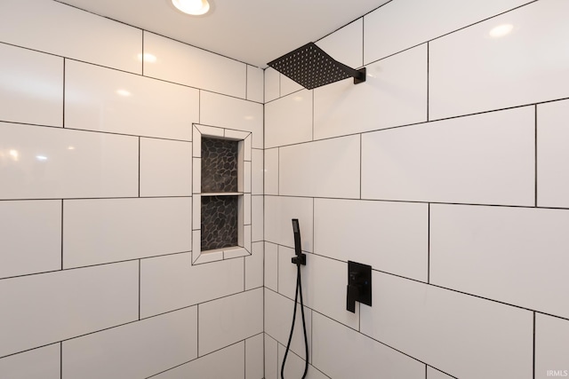 1724 28th St, Bedford, IN 47421 - bathroom view of tiled shower and a package area
