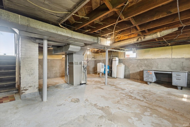 29351 Darden Rd, New Carlisle, IN 46552 - basement featuring heating unit and a water softener system