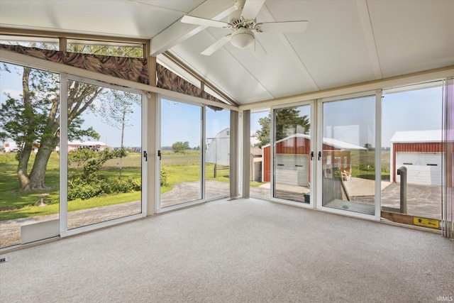 29351 Darden Rd, New Carlisle, IN 46552 - unfurnished sunroom with ceiling fan and plenty of natural light