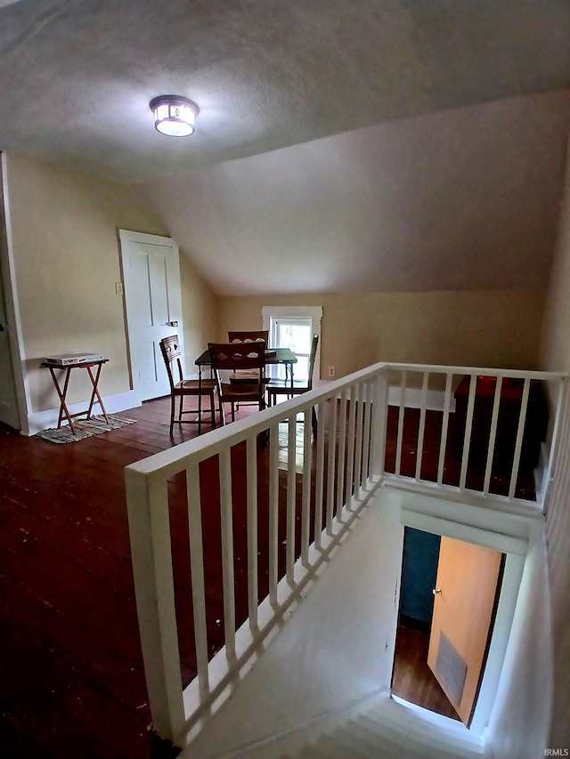 7086 S 200 E, Macy, IN 46951 - stairs with vaulted ceiling and wood finished floors