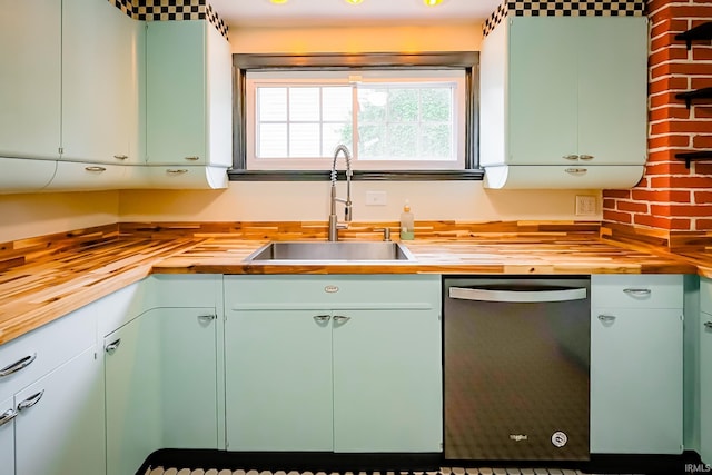 2801 W University Ave, Muncie, IN 47304 - kitchen with butcher block counters and dishwasher