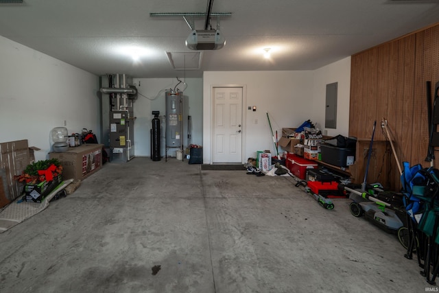 1811 Apopka Way, Fort Wayne, IN 46814 - garage with electric panel, water heater, a garage door opener, and heating unit