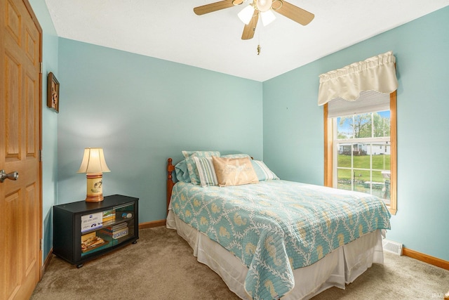51 Ems W26 Ln, North Webster, IN 46555 - bedroom featuring carpet and ceiling fan
