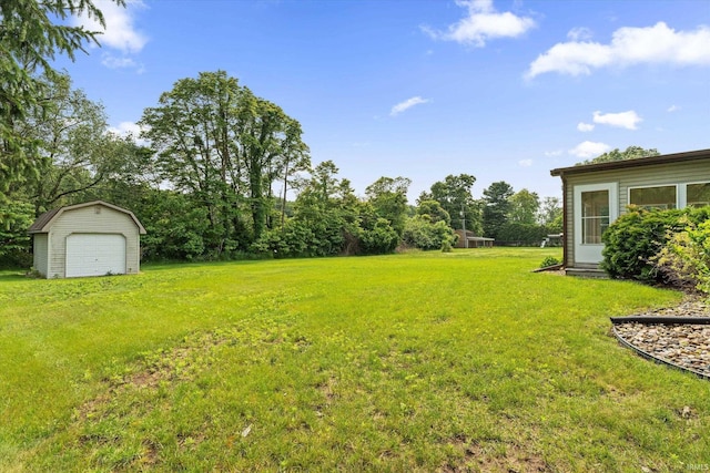 29230 Walerko Dr, Elkhart, IN 46514 - view of green lawn with a detached garage and an outbuilding