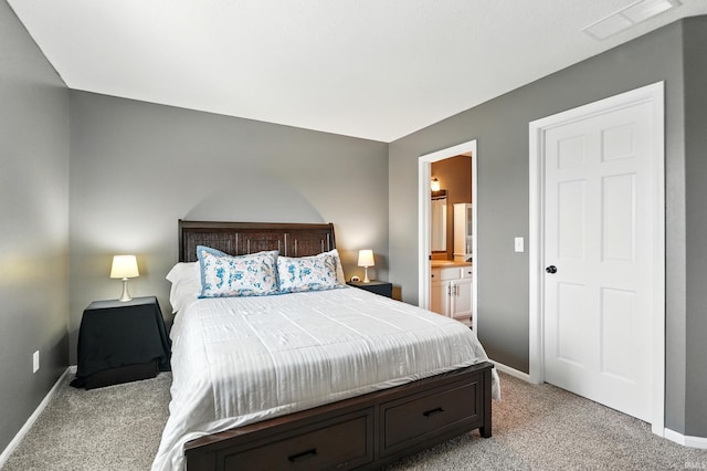 10412 Kentfield Pl, Fort Wayne, IN 46818 - bedroom with light colored carpet and connected bathroom