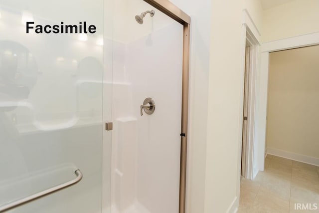 4651 S Quinn Dr, Bloomington, IN 47403 - full bathroom with a shower stall and tile patterned flooring