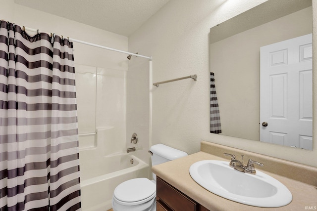3549 S Wickens St, Bloomington, IN 47403 - bathroom with vanity, shower / tub combo with curtain, and a textured ceiling