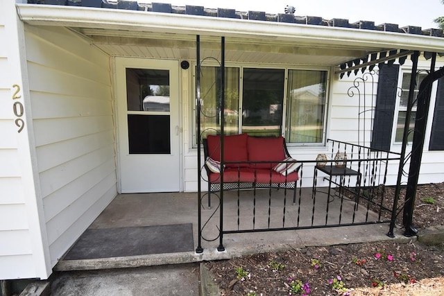 209 E Plum St, Linden, IN 47955 - view of exterior entry with a porch
