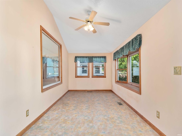 314 N Chauncey St, Columbia City, IN 46725 - unfurnished room featuring lofted ceiling and a ceiling fan