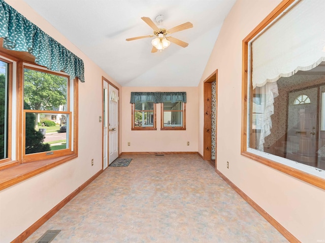 314 N Chauncey St, Columbia City, IN 46725 - unfurnished sunroom featuring vaulted ceiling