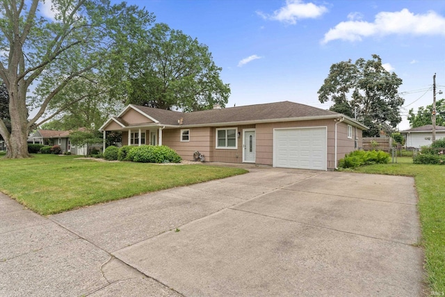 115 N Varsity Dr, South Bend, IN 46615 - single story home featuring a garage, concrete driveway, and a chimney