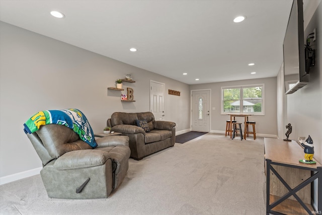 115 N Varsity Dr, South Bend, IN 46615 - living area featuring recessed lighting and carpet floors