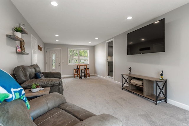 115 N Varsity Dr, South Bend, IN 46615 - carpeted living area with recessed lighting and baseboards