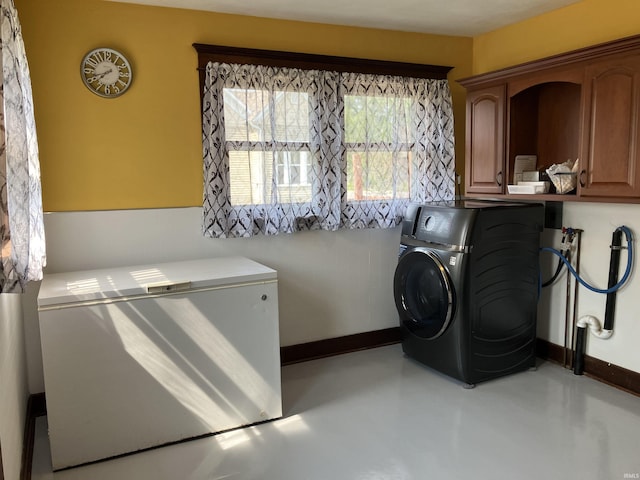 20 N Meridian St, Redkey, IN 47373 - washroom featuring cabinet space and separate washer and dryer