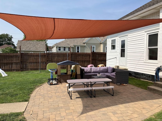 20 N Meridian St, Redkey, IN 47373 - view of patio / terrace with entry steps and outdoor lounge area