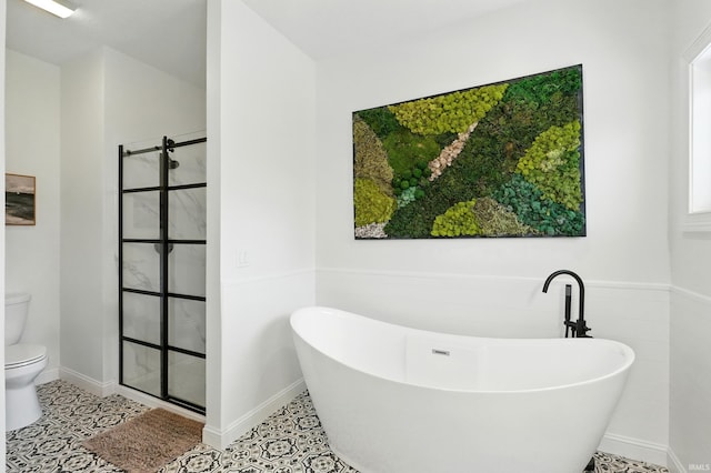 12733 Covington Manor Farms Rd, Fort Wayne, IN 46814 - bathroom featuring a freestanding bath and walk in shower