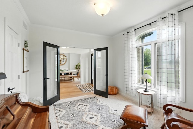 12733 Covington Manor Farms Rd, Fort Wayne, IN 46814 - sitting room with french doors and baseboards