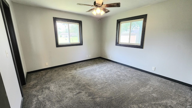 406 James St, Butler, IN 46721 - carpeted empty room with healthy amount of natural light and a ceiling fan