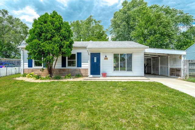 1004 Shenandoah Dr, Lafayette, IN 47905 - single story home with driveway, brick siding, and a carport