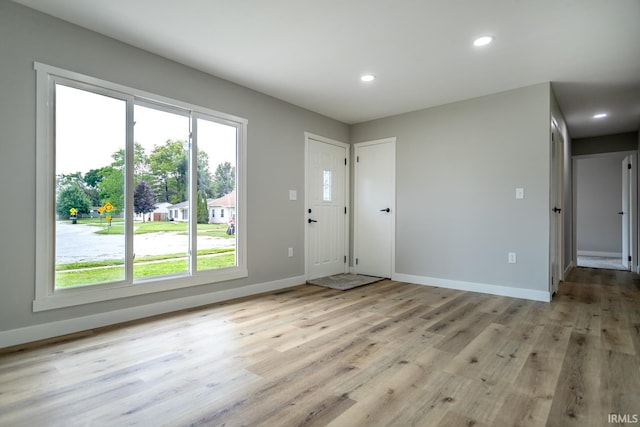 1004 Shenandoah Dr, Lafayette, IN 47905 - entrance foyer with light wood-style flooring and recessed lighting