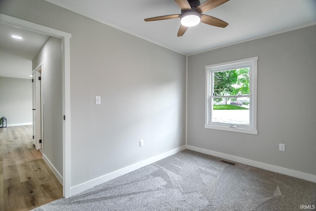 1004 Shenandoah Dr, Lafayette, IN 47905 - spare room featuring ceiling fan and light colored carpet