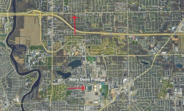 19252 Cleveland Rd, South Bend, IN 46637 - aerial view of property's location