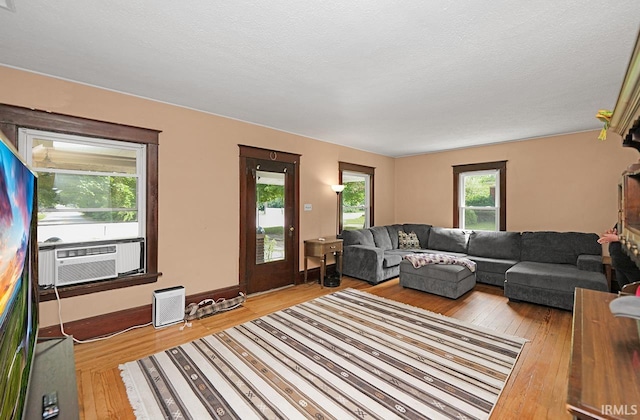 19252 Cleveland Rd, South Bend, IN 46637 - living room featuring light wood-type flooring and cooling unit