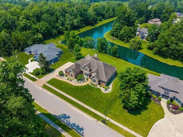 3328 Tarrant Springs Trl, Fort Wayne, IN 46804 - aerial perspective of suburban area featuring a large body of water