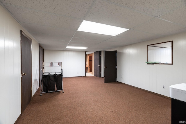 3506 Mark Ct, Lafayette, IN 47905 - finished basement with carpet floors and a paneled ceiling