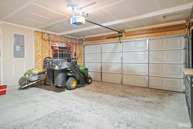 938 Sand Walk Ln, Kokomo, IN 46902 - garage featuring electric panel and a garage door opener