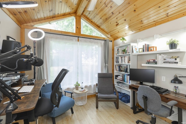 3623 Rexford Dr, South Bend, IN 46615 - home office with wood finished floors and wood ceiling