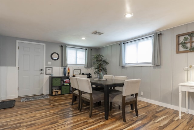 3623 Rexford Dr, South Bend, IN 46615 - dining area with a decorative wall and wood finished floors