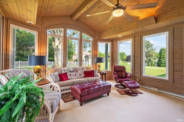106 River Cove Ln, North Manchester, IN 46962 - sunroom / solarium featuring a baseboard radiator and healthy amount of natural light