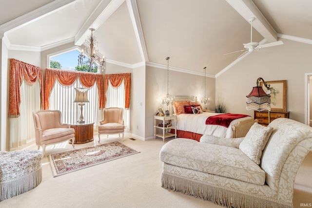 106 River Cove Ln, North Manchester, IN 46962 - carpeted bedroom with a chandelier and baseboards