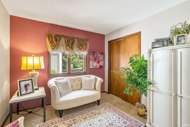 106 River Cove Ln, North Manchester, IN 46962 - sitting room with carpet flooring and a textured ceiling