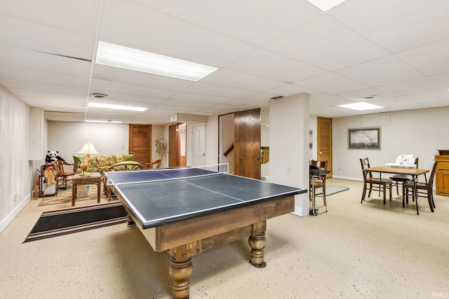 106 River Cove Ln, North Manchester, IN 46962 - playroom featuring a paneled ceiling and baseboards