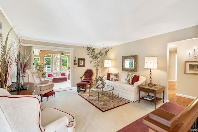 106 River Cove Ln, North Manchester, IN 46962 - living area featuring crown molding and baseboards