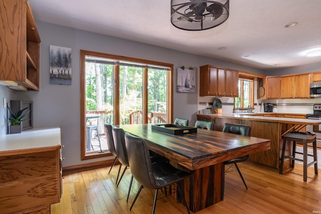 5549 S Tammany Ct, Bloomington, IN 47401 - dining space with light wood-style floors