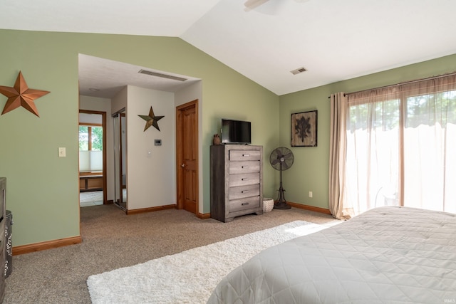 5549 S Tammany Ct, Bloomington, IN 47401 - bedroom featuring lofted ceiling and carpet