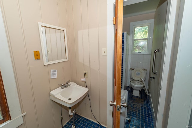 302 C St, Laporte, IN 46350 - bathroom featuring tile patterned floors and toilet