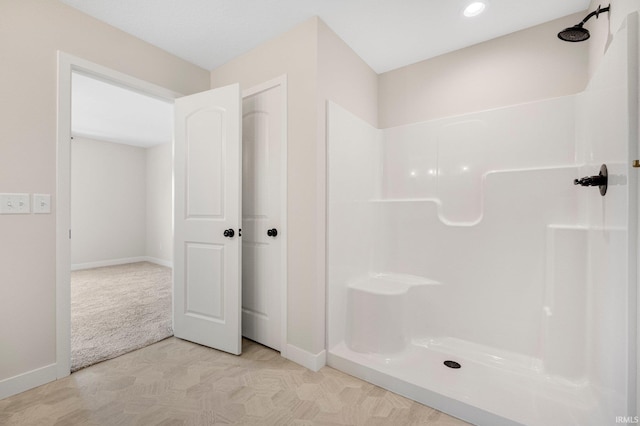 17464 Sonic Ct, Huntertown, IN 46748 - bathroom featuring a shower and recessed lighting