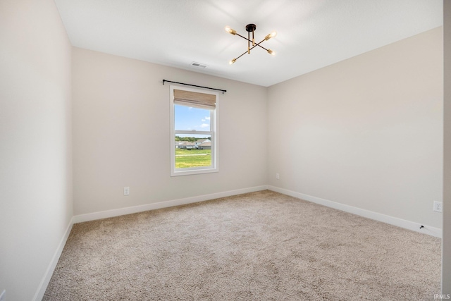 17464 Sonic Ct, Huntertown, IN 46748 - carpeted spare room with a chandelier and baseboards
