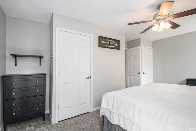 1946 Renfrew Dr, South Bend, IN 46614 - carpeted bedroom featuring baseboards and ceiling fan