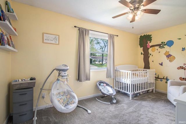 1946 Renfrew Dr, South Bend, IN 46614 - bedroom featuring carpet and a ceiling fan